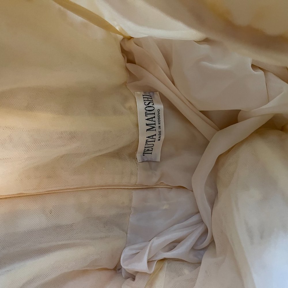 Teuta Matoshi Pale Yellow Midi Dress - Picture 5 of 6